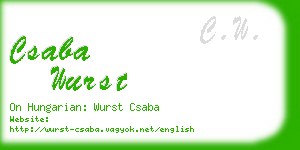 csaba wurst business card